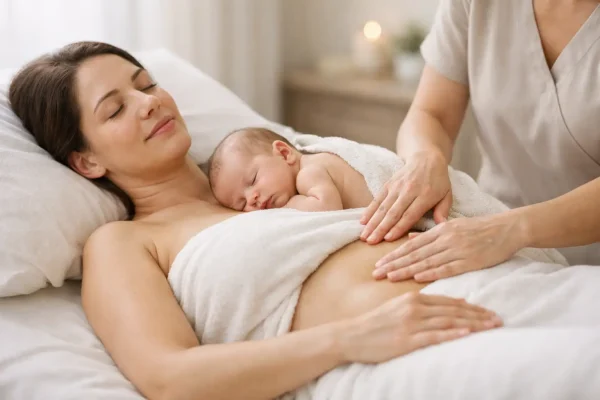 A Gentle Postpartum Lymphatic Massage Example
